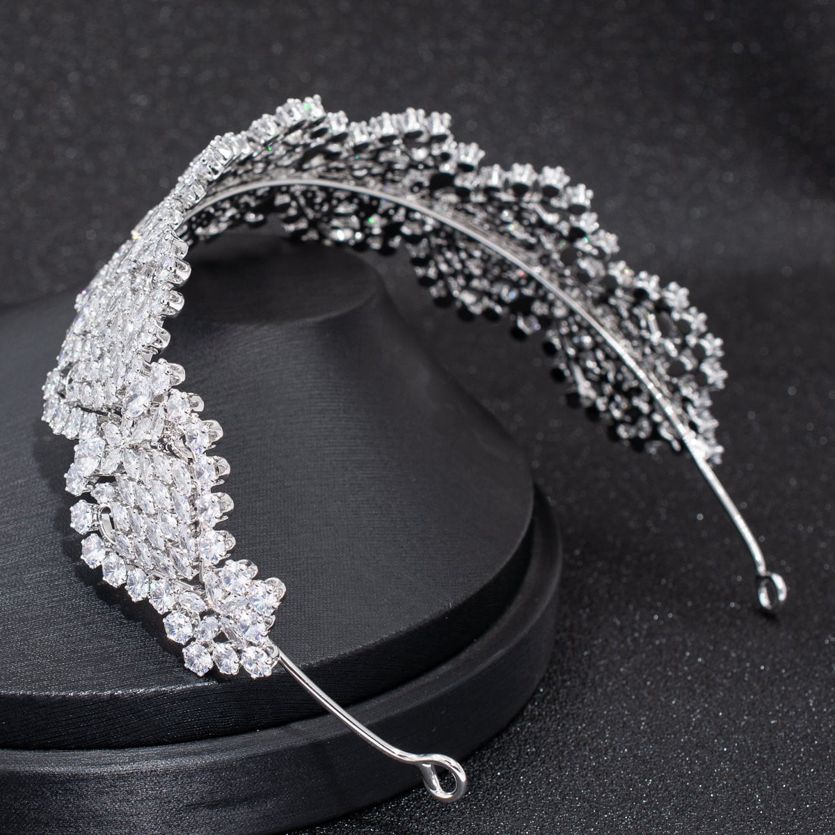 Elegant Crystal Cubic Zirconia Wedding Headband - Bridal Hair Tiara for Bride, CHA10026 | Perfect for Wedding Ceremony, Bridal Shower & Special Occasions