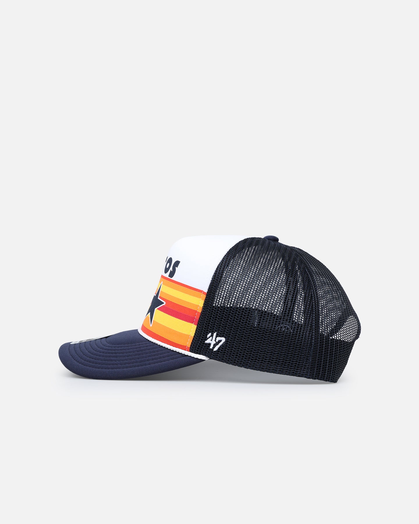 Houston Astros '47 Brand Navy Foam Trucker Snapback Hat - Official MLB Baseball Cap for Men & Women - Perfect for Games, Tailgating & Casual Wear