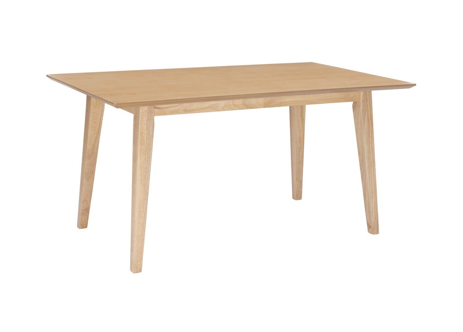 Powell Cadence Solid Wood Dining Table - Natural Finish - Modern Farmhouse Style for Kitchen, Dining Room & Entertaining