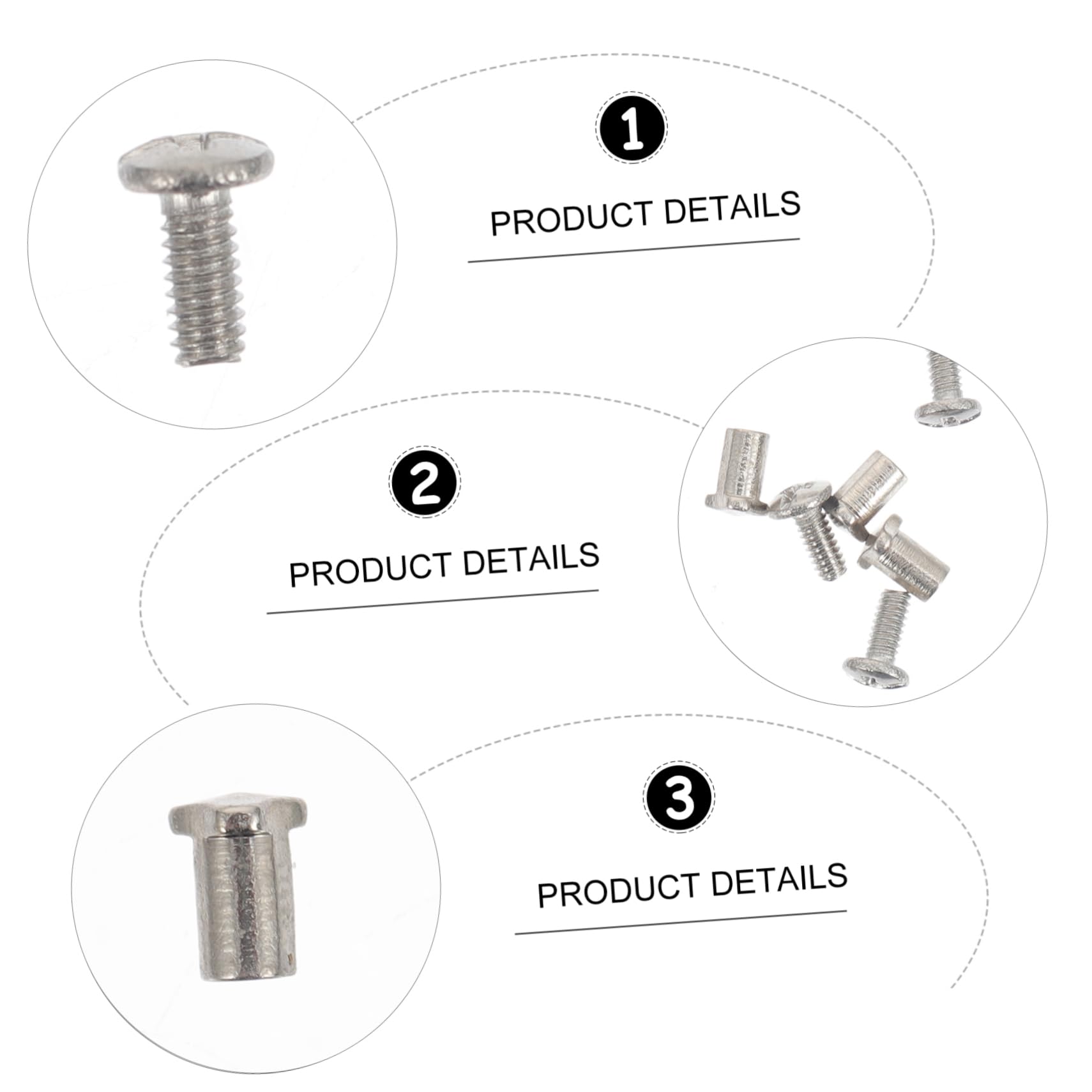 JECOMPRIS Glasses Screw Repair Kit - 2 Sets with Flat Head Screws for Eyeglasses & Sunglasses Replacement Parts | Perfect for DIY Fixes at Home, Office, or Travel