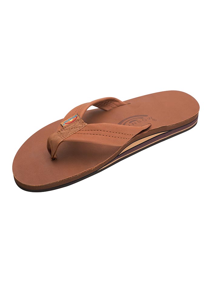 Men's Double Layer Leather Arch Support Sandals - Dark Brown | Comfortable Walking & Outdoor Sandals for Men | Perfect for Beach, Travel & Casual Wear
