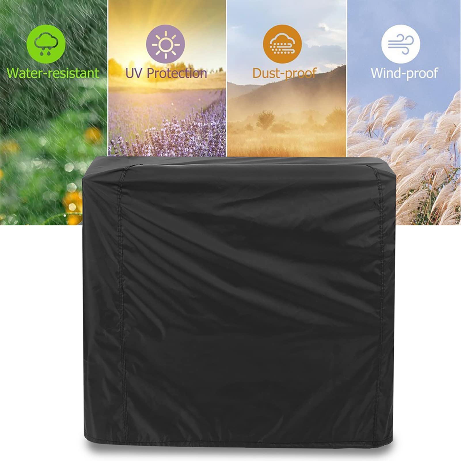 Haofy Windproof BBQ Grill Cover - Heavy Duty Polyester Outdoor Gas Grill Cover for Rectangular Open Grills - Waterproof & UV Resistant Patio Furniture Protector - Perfect for Backyard, Garden & Camping Use