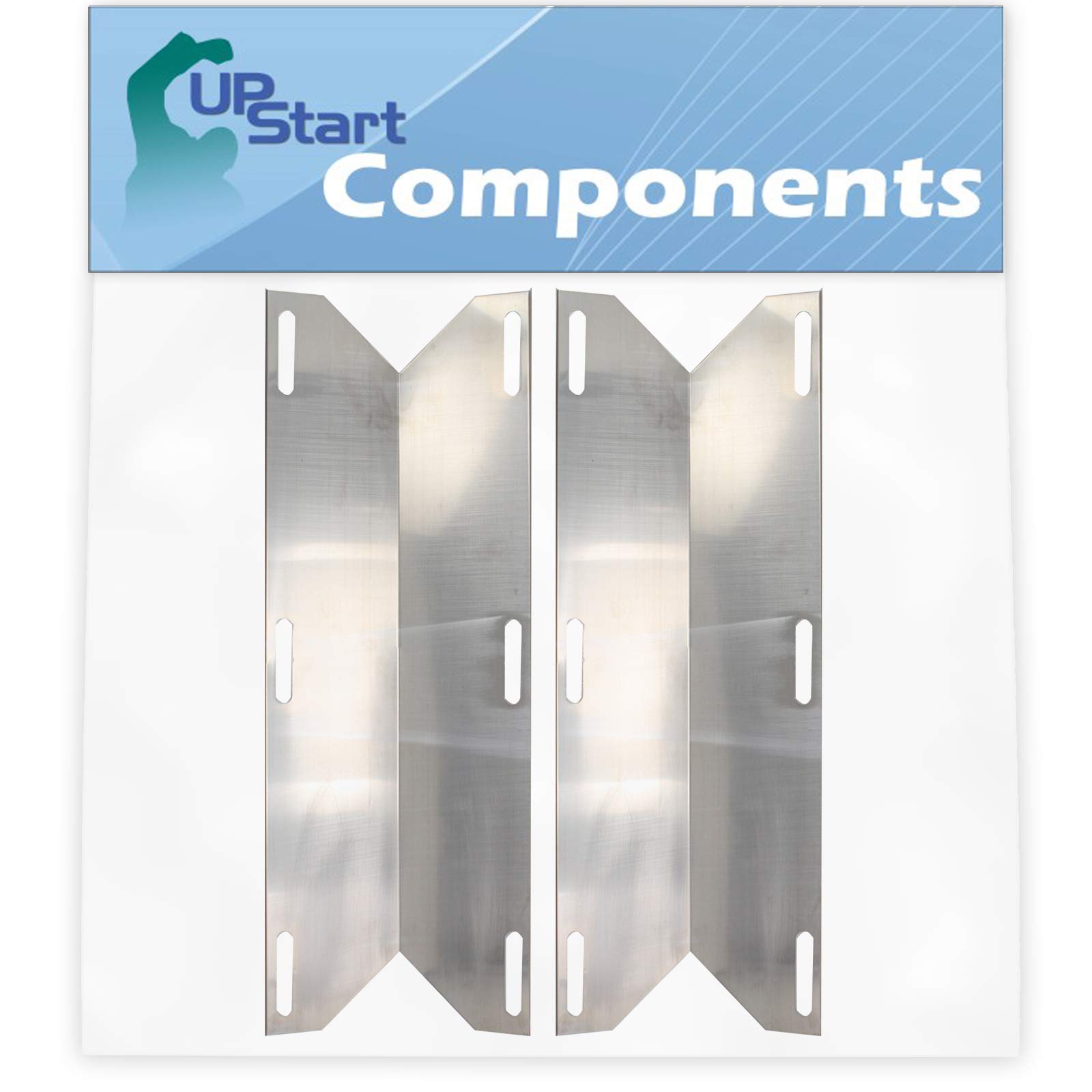 2-Pack Stainless Steel BBQ Grill Heat Shield Plate Tent Replacement Parts for Costco Kirkland SKU738505 - Compatible with Gas Grill Flame Tamer, Guard, Deflector, Flavorizer Bar, Vaporizer Bar, Burner Cover - Perfect for Outdoor Cooking, Backyard BBQs, and Camping Grilling