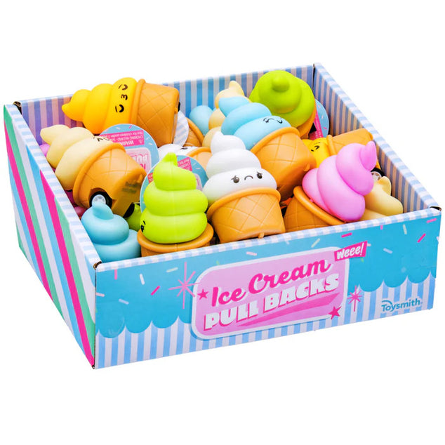 Assorted Pull Back Ice Cream Toy Cars - Fun Mini Vehicles for Kids, Party Favors & Collectibles - Perfect for Birthday Gifts, Classroom Rewards & Pretend Play