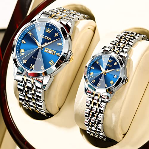 Gold&Blue-Couple Watches