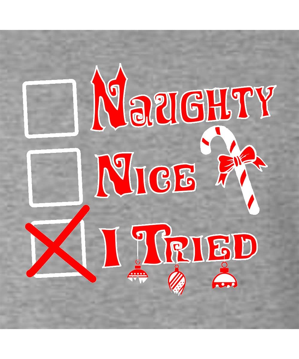Funny Christmas Sweatshirt for Adults - Naughty Nice Holiday Crewneck Sweater | Perfect for Ugly Christmas Parties & Festive Family Gatherings