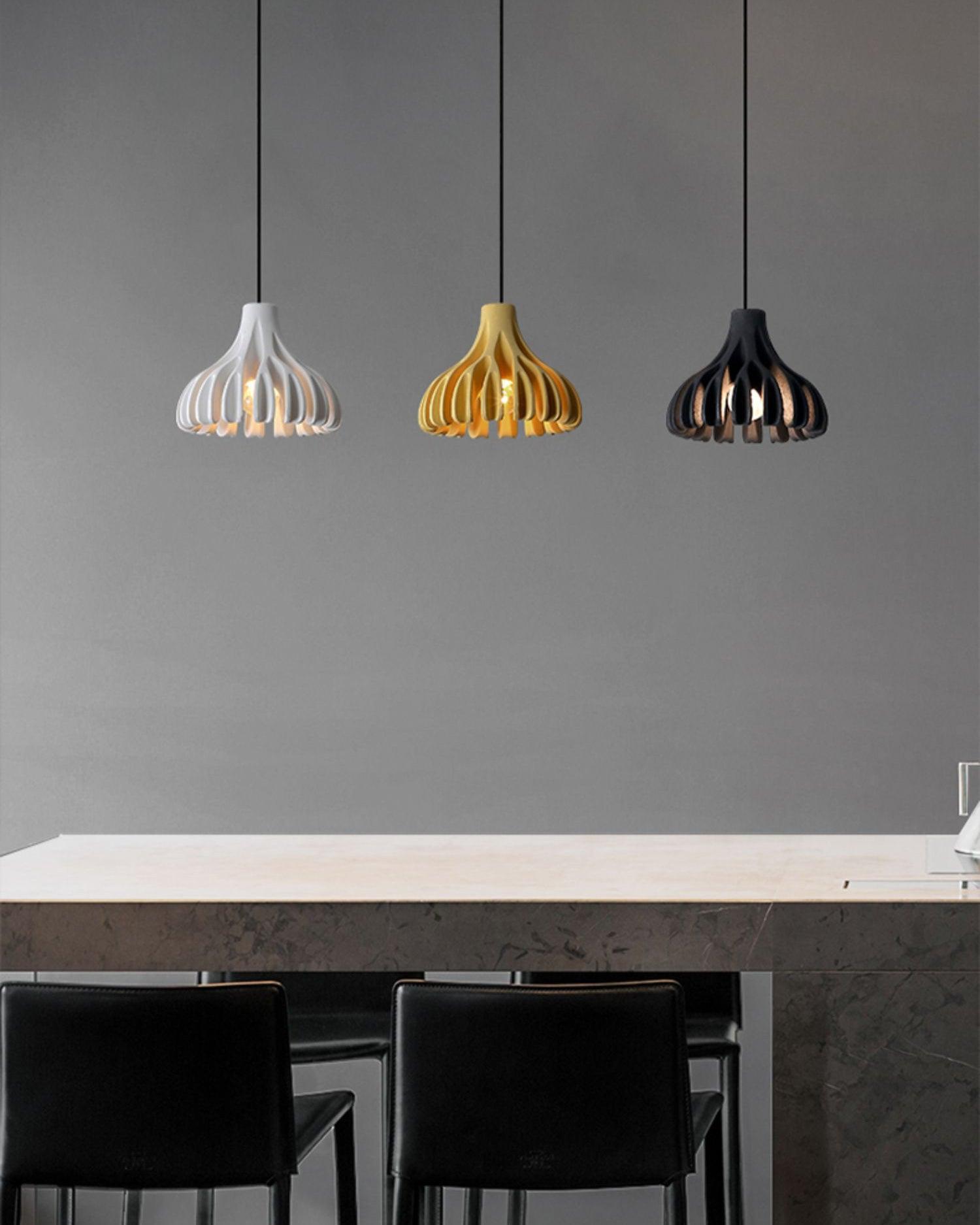 Handmade Coral Resin Pendant Light - Modern Boho Ceiling Fixture for Living Room, Bedroom & Dining Room Decor