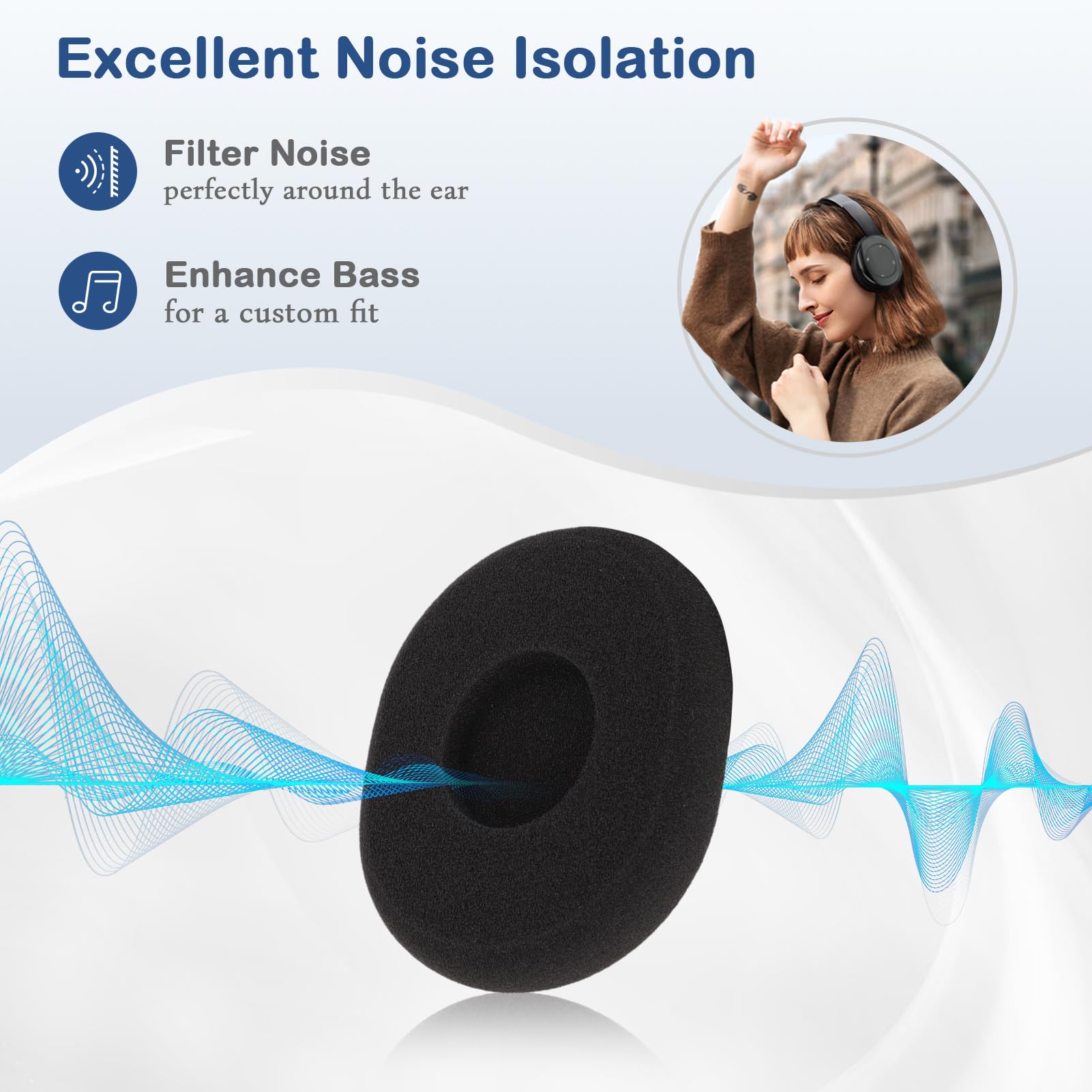 H800 Replacement Ear Pads - Soft Comfortable Headphone Cushions for H800 Headset | Easy to Install & Lightweight | Perfect for Gaming, Music & Office Use