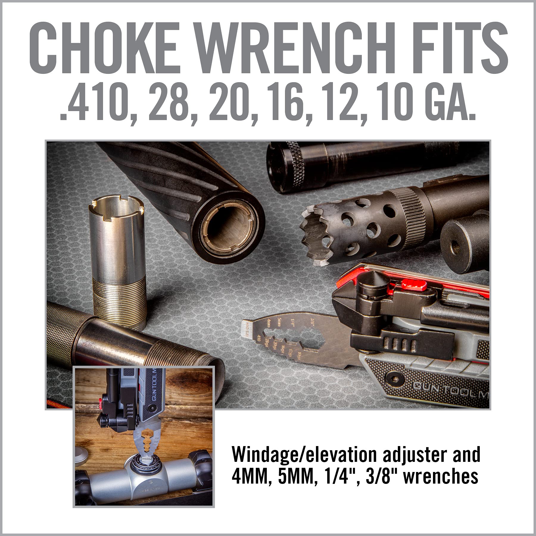 Real Avid Gun Tool Max - 37-in-1 Multitool for Gunsmithing & Firearm Maintenance | Includes Pliers, Wire Cutters, Knife Blade, Universal Choke Wrench, Bits & Wrenches | Durable Sheath Included | Ideal EDC Tool for Hunting, Shooting Range & Gun Owners (Black)
