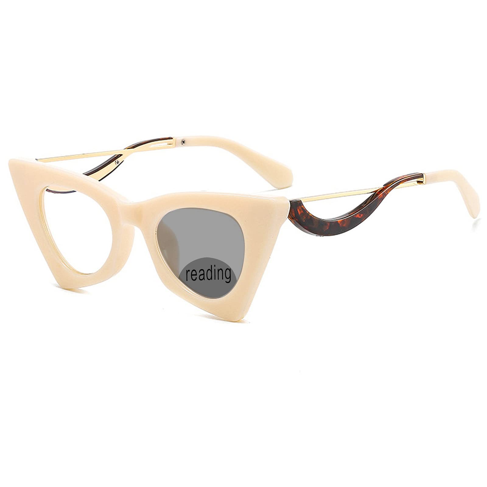 Bifocal Cat Eye Reading Glasses for Women & Men - Photochromic Vintage for Work & Reading