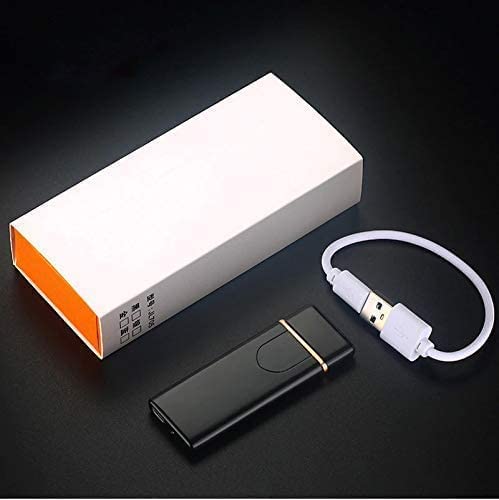 GROFL Smart Fingerprint Sensor Lighter - USB Rechargeable Windproof Gas Lighter with LED Light, Portable & Compact Design for Outdoor Camping, Hiking, BBQ, and Everyday Use
