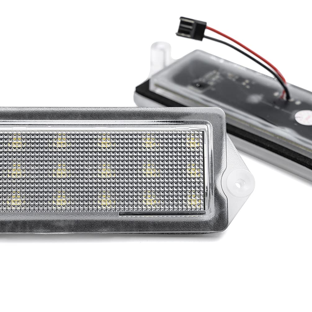 2-Pack H2 LED License Plate Lights - Xenon White Bulbs for 2003-2007 Hummer H2 - Waterproof & Easy Installation - Perfect for Night Driving & Off-Road Adventures