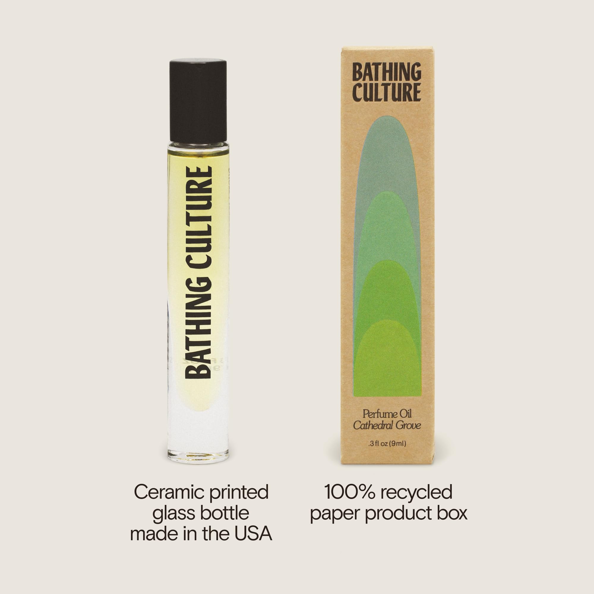 Organic Cathedral Grove Roll-On Perfume Oil by Bathing Culture | Natural, Vegan, Biodegradable & Sustainable Personal Care (0.3 fl oz | 9 ml) - Perfect for Travel, Daily Wear & Eco-Friendly Gifting