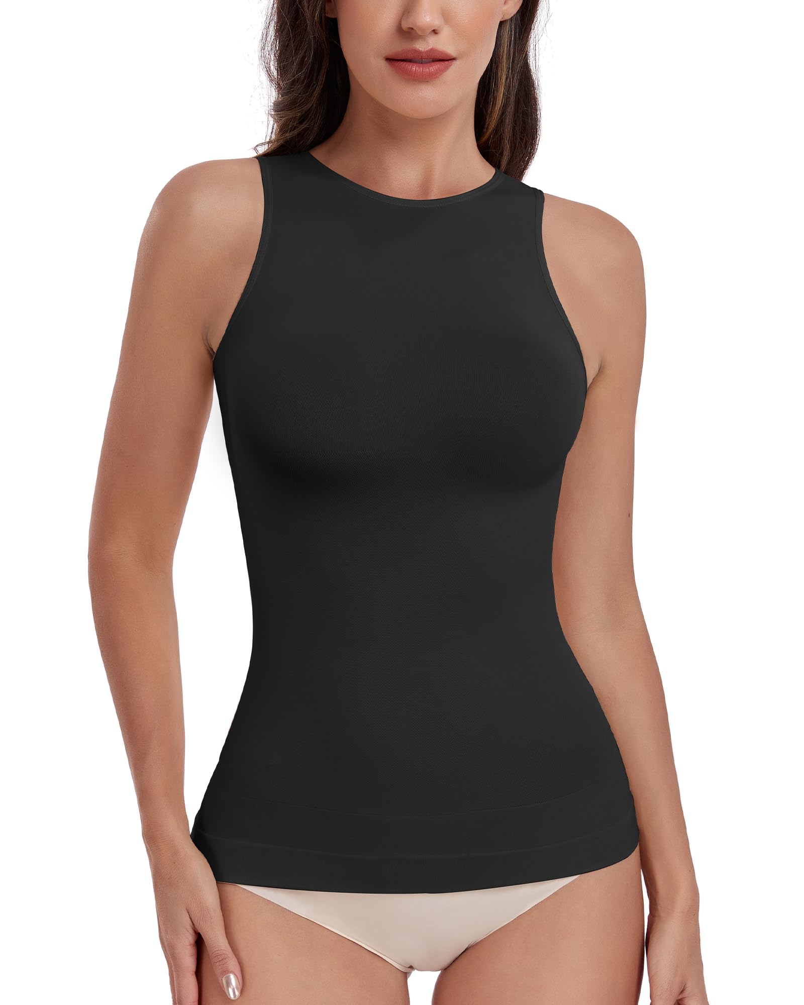EUYZOU Women's Shapewear Tummy Control Tank Top - Seamless Compression Body Shaper Camisole for Slimming & Smoothing - Perfect for Everyday Wear, Workouts & Special Occasions