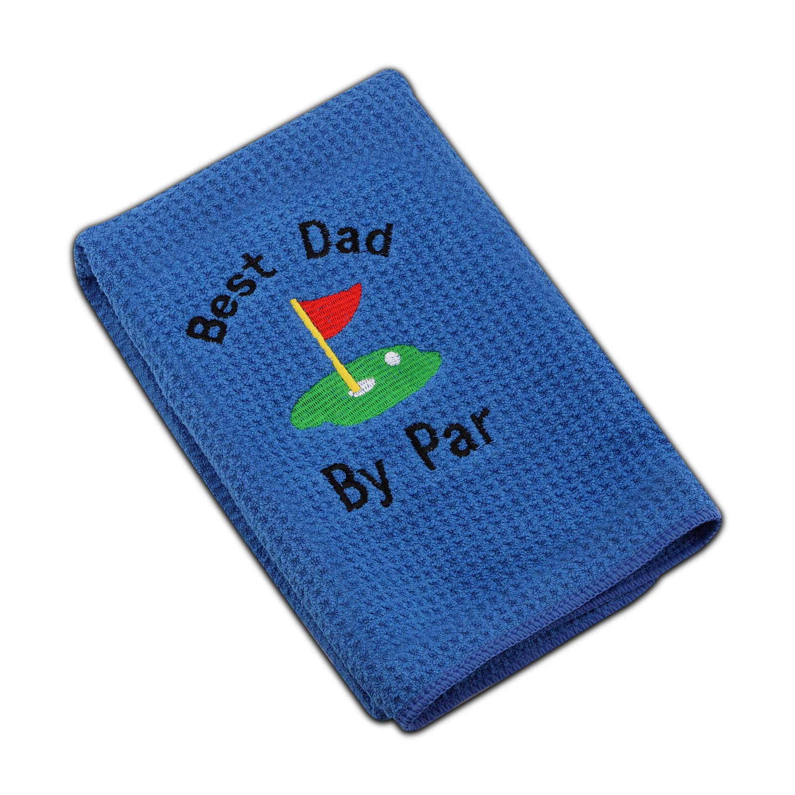 Best Dad Golf Towel with Clip - Personalized Embroidered Golf Gift for Father's Day, Birthday & Retirement - Perfect for Golf Courses, Driving Range & Clubhouse Use