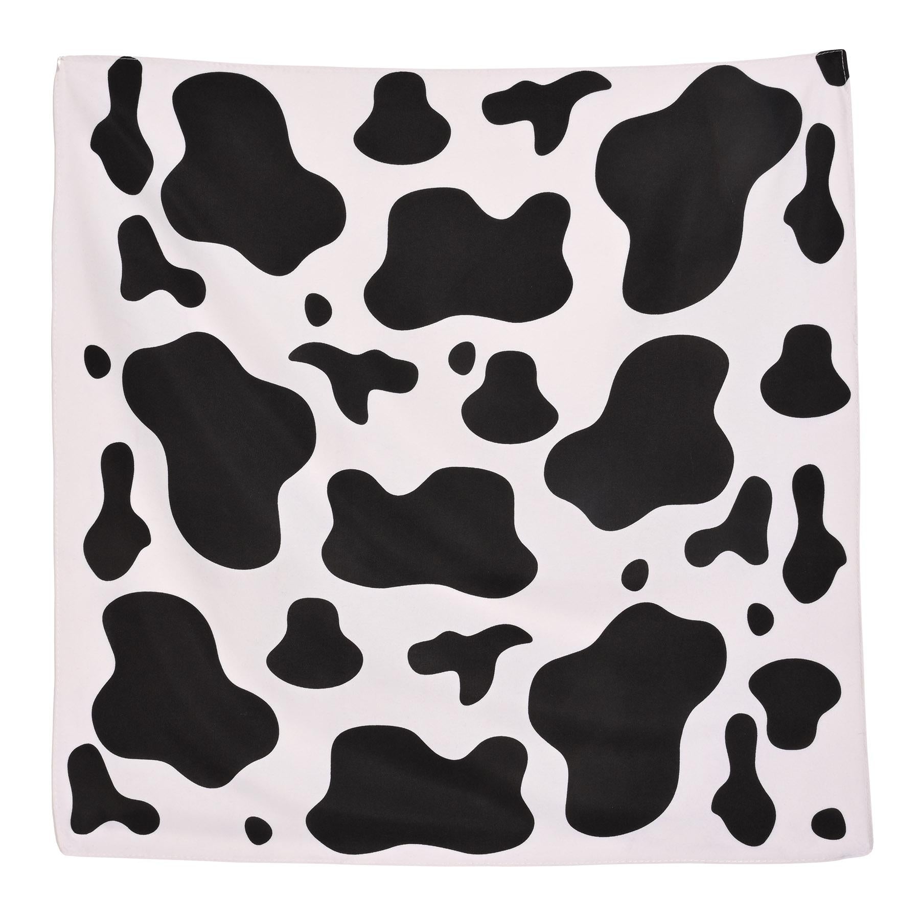 12 Pack Cow Print Bandanas for Western Parties, Cowboy Themed Events, and Farm Animal Costume Accessories - Perfect for Halloween, Rodeos, and Country Festivals