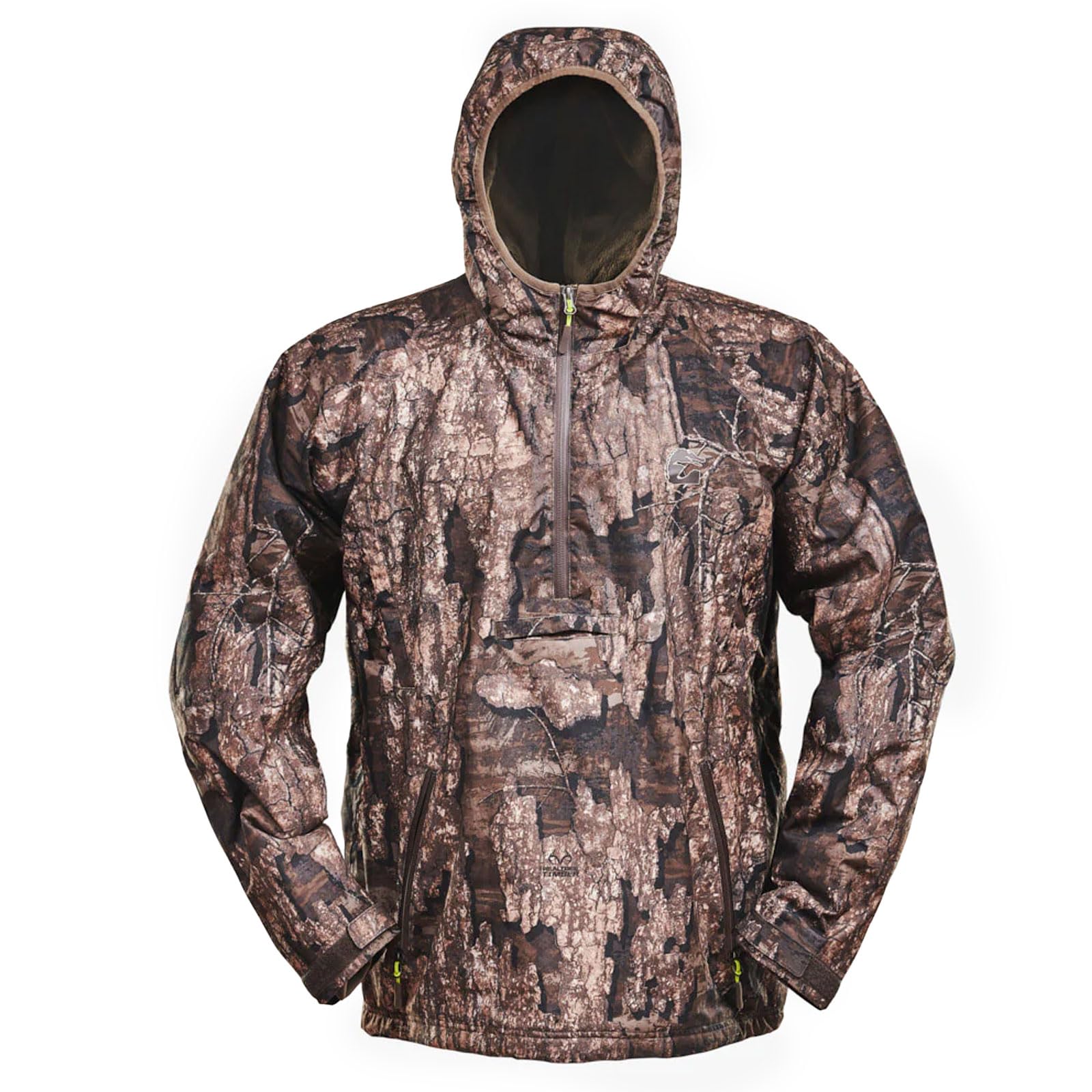 Gator Waders Men's Waterproof Fleece-Lined Hoodie with Handwarmer Pockets - Cold Weather Outdoor Hunting & Fishing Jacket for Active Adventures