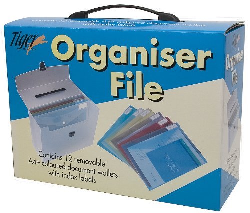 A4+ Plastic Stud Document Wallet Folders & Clear Box File Organizer Case - Perfect for Office, School, and Home Document Storage