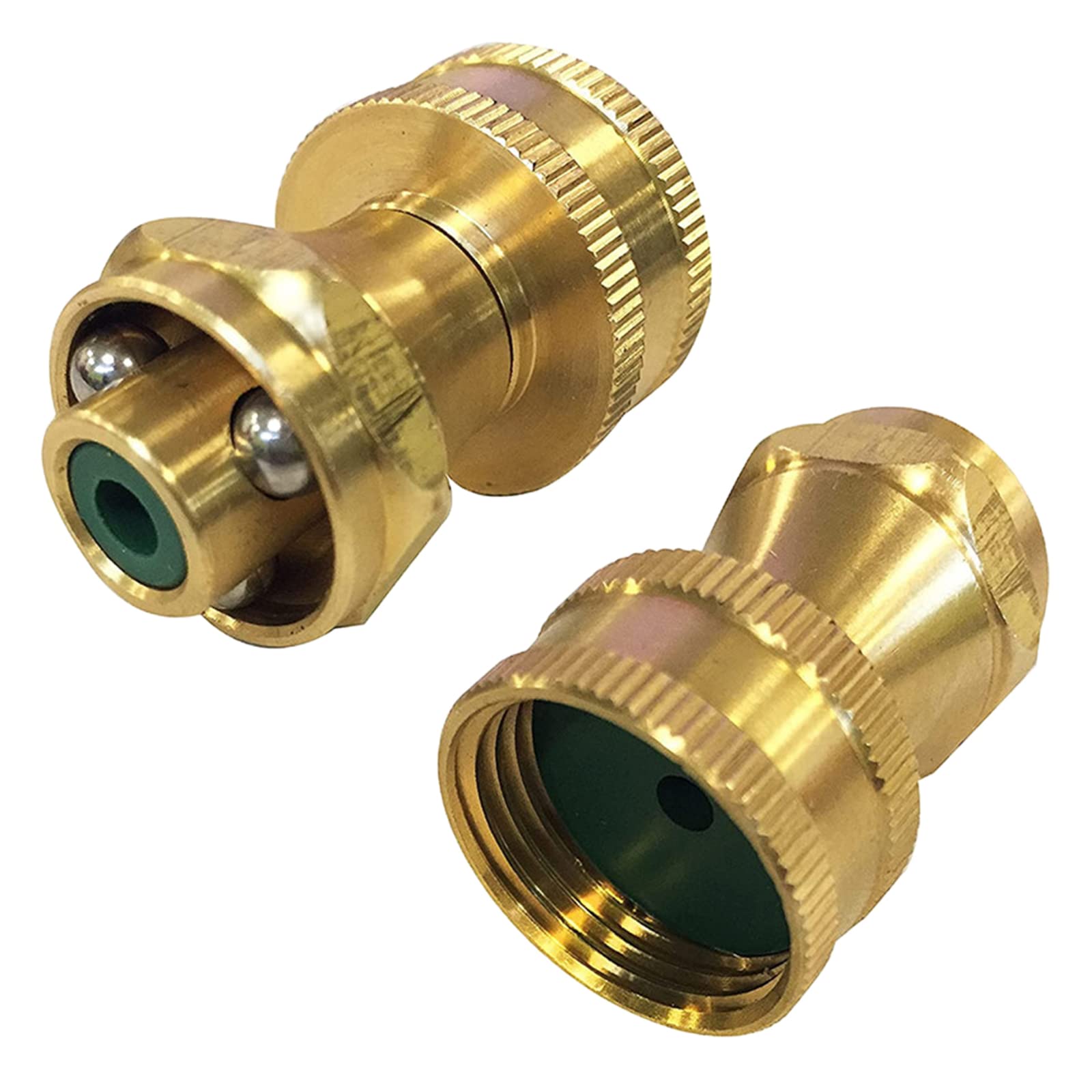2 Pack Brass Garden Hose Nozzle - Heavy Duty Adjustable Water Spray Nozzle with 8 Spray Patterns for Lawn, Plants, Car Washing & Pet Bathing | Outdoor Watering & Cleaning Tool