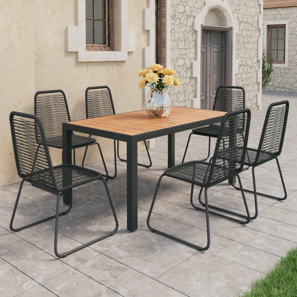 Azura Garden Dining Set - 5-Piece Outdoor Rattan Patio Furniture with Cushions - Perfect for Backyard, Poolside, and Terrace Dining