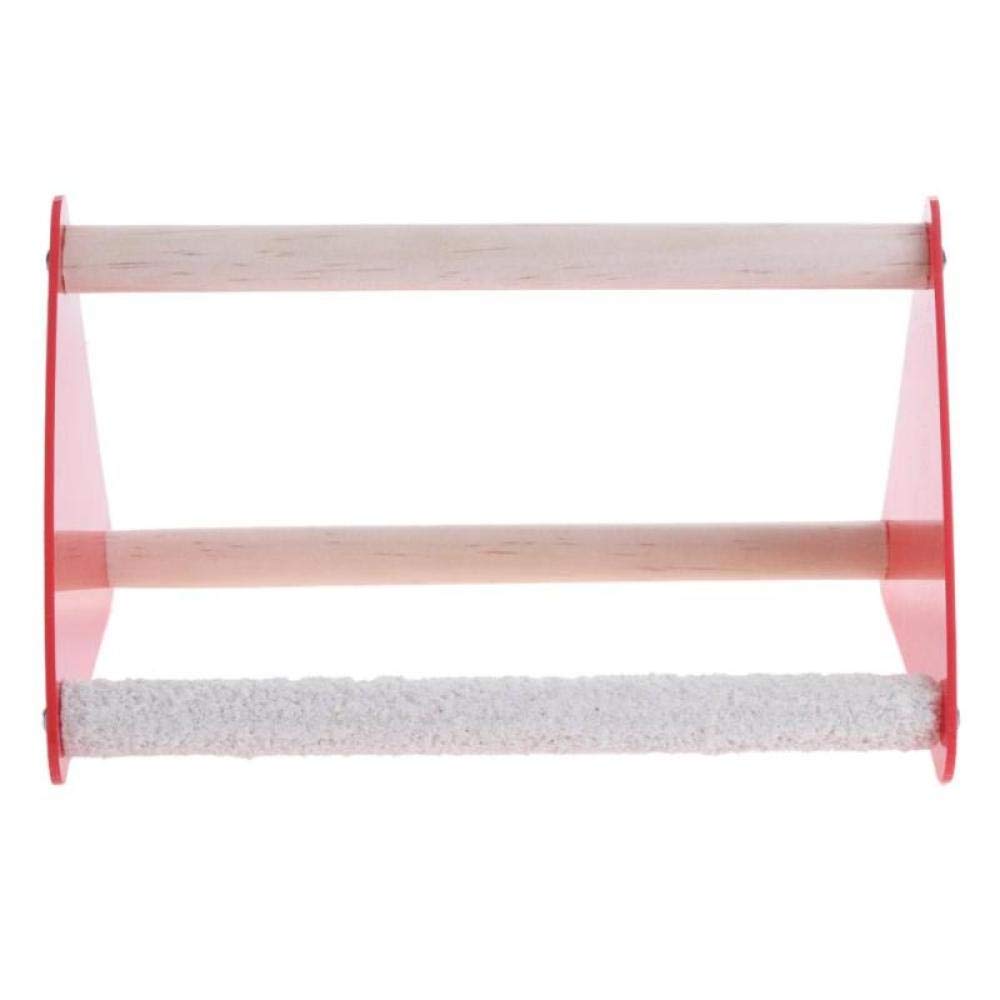 Colorful Acrylic Bird Swings & Triangle Ladder - 2PCS Durable Parrot Toys with Rubber Grips for Claw Grinding - Perfect for Cage Play, Exercise & Mental Stimulation of Parrots, Cockatiels & Small Birds