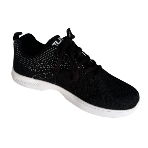 ELITE Women's Comfortable Lace-Up Black Bowling Shoes - Perfect for League Play, Casual Bowling & Tournament Performance