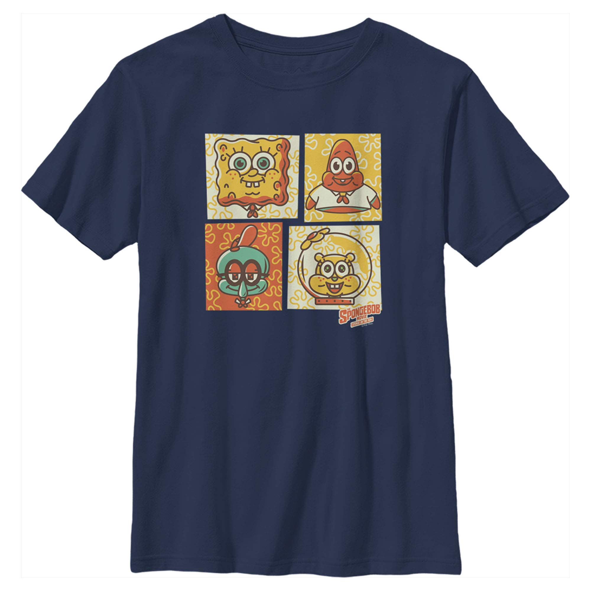 Spongebob Squarepants 'Sponge on The Run' Camper Panels Graphic T-Shirt for Boys - Fun Cartoon Character Tee for Kids' Casual Wear, Playdates & Birthday Parties