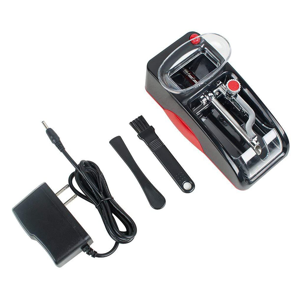 Automatic Electric Cigarette Rolling Machine - Compact Home Cigarette Maker for DIY Tobacco (Red) | Perfect for Personal Use, Gifts & Smoking Enthusiasts