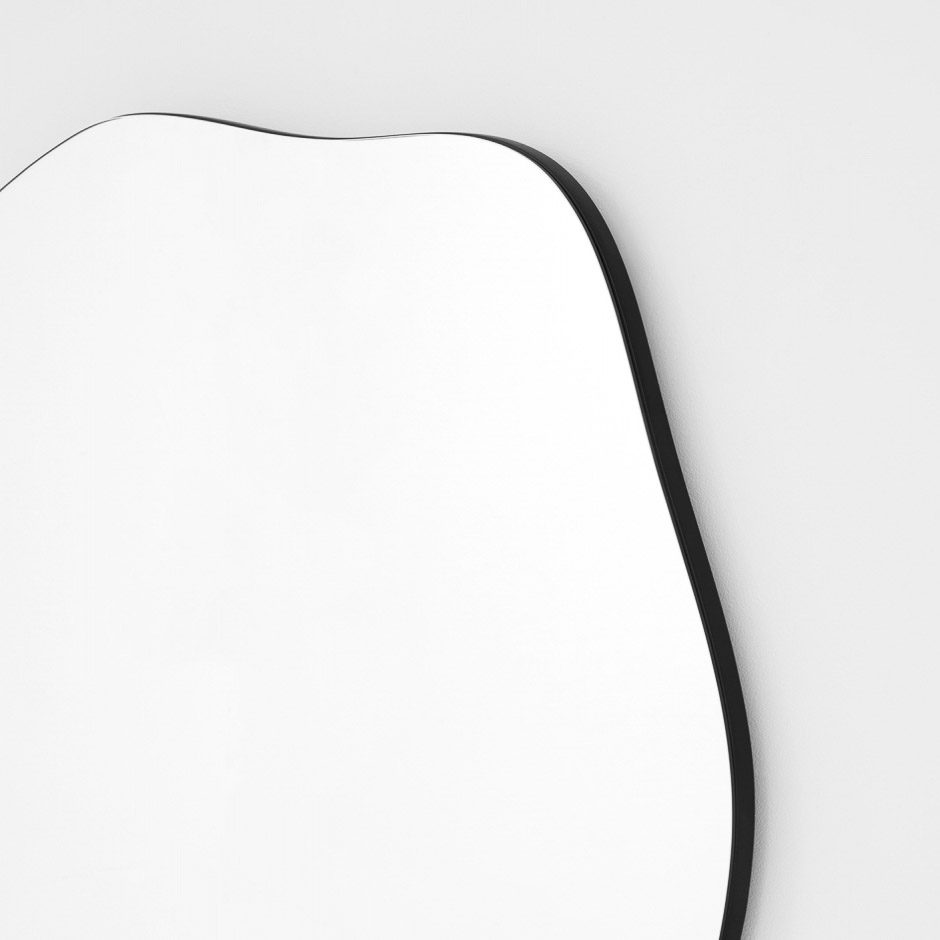 MIDDLE OF NOWHERE Rockpool Mirror in Black - 75x120cm Large Wall Mirror for Living Room, Bedroom & Bathroom Decor