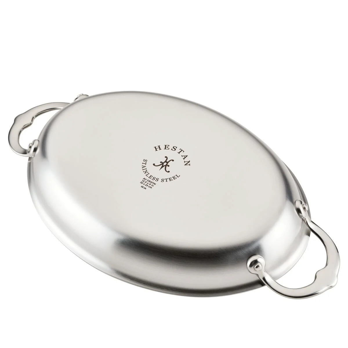 Hestan Provisions 12-Inch Stainless Steel Oval Au Gratin Dish - Perfect for Baking Casseroles, Gratin Potatoes & Serving Side Dishes at Dinner Parties
