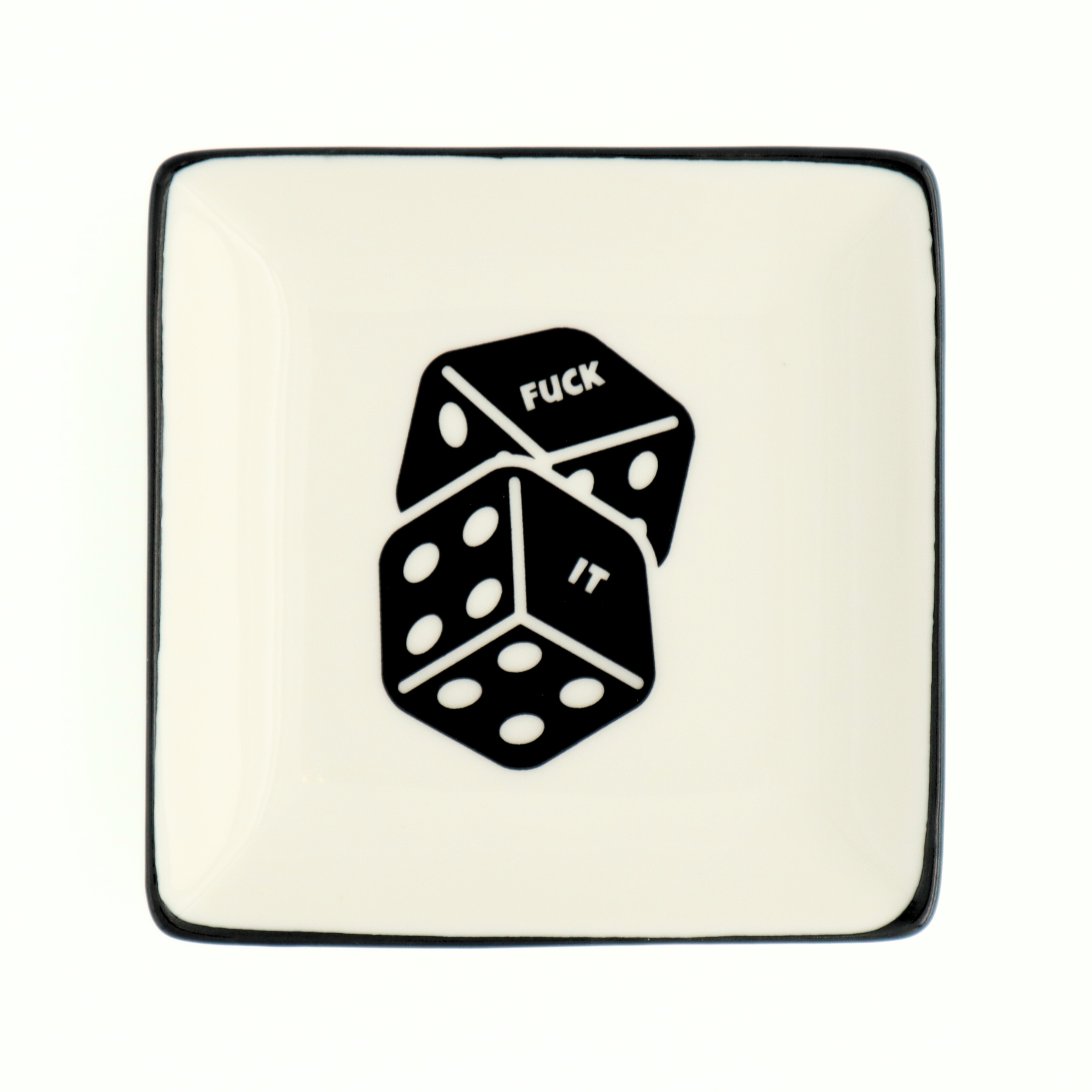 Fuck It Dice Square Trinket Tray - Unique Resin Dice Holder for Tabletop Games, Jewelry Organizer & Home Decor | Perfect for D&D, Poker Nights & Gift Giving