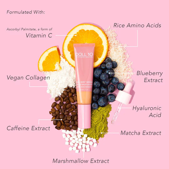 Doll 10 Skin Genius Tinted Moisturizer with Niacinamide - Lightweight Hydrating Foundation & SPF Protection for Daily Glow | Perfect for Work, Gym & Natural Makeup Looks
