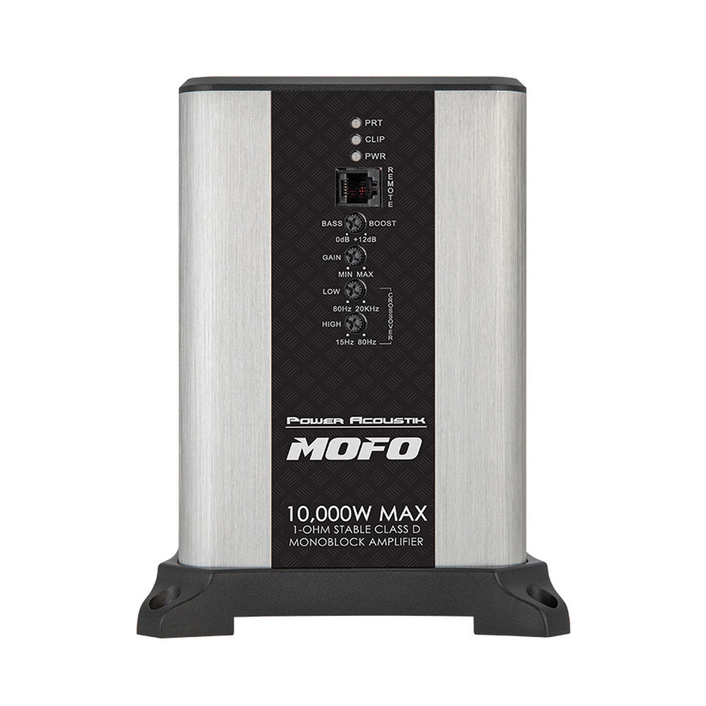 Power Acoustik MOFO1 10KD MOFO Series 1000W Monoblock Class D Car Amplifier - High Power Bass Boost for Car Audio System, Perfect for Subwoofers and Truck Sound Upgrades