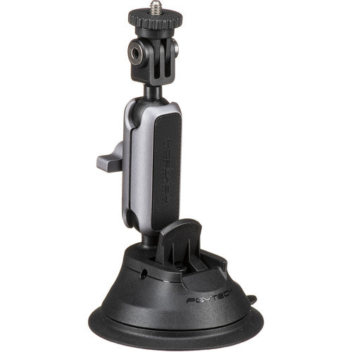 PGYTECH Action Camera Suction Cup Mount - Secure 360° Rotation for GoPro, DJI, Insta360 - Perfect for Car, Motorcycle, Surfing & Adventure Sports