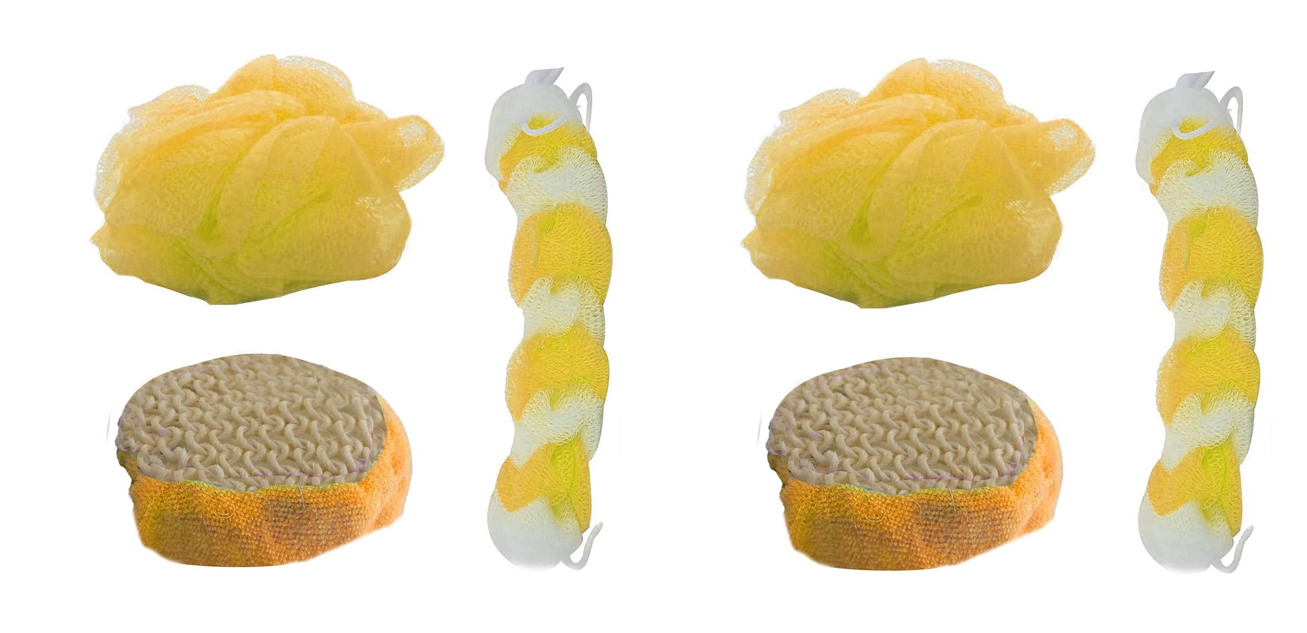 Exfoliating Bath Sponge for Dead Skin Removal - 2 Pack Body Scrubber for Smooth Skin | Shower & Spa Use