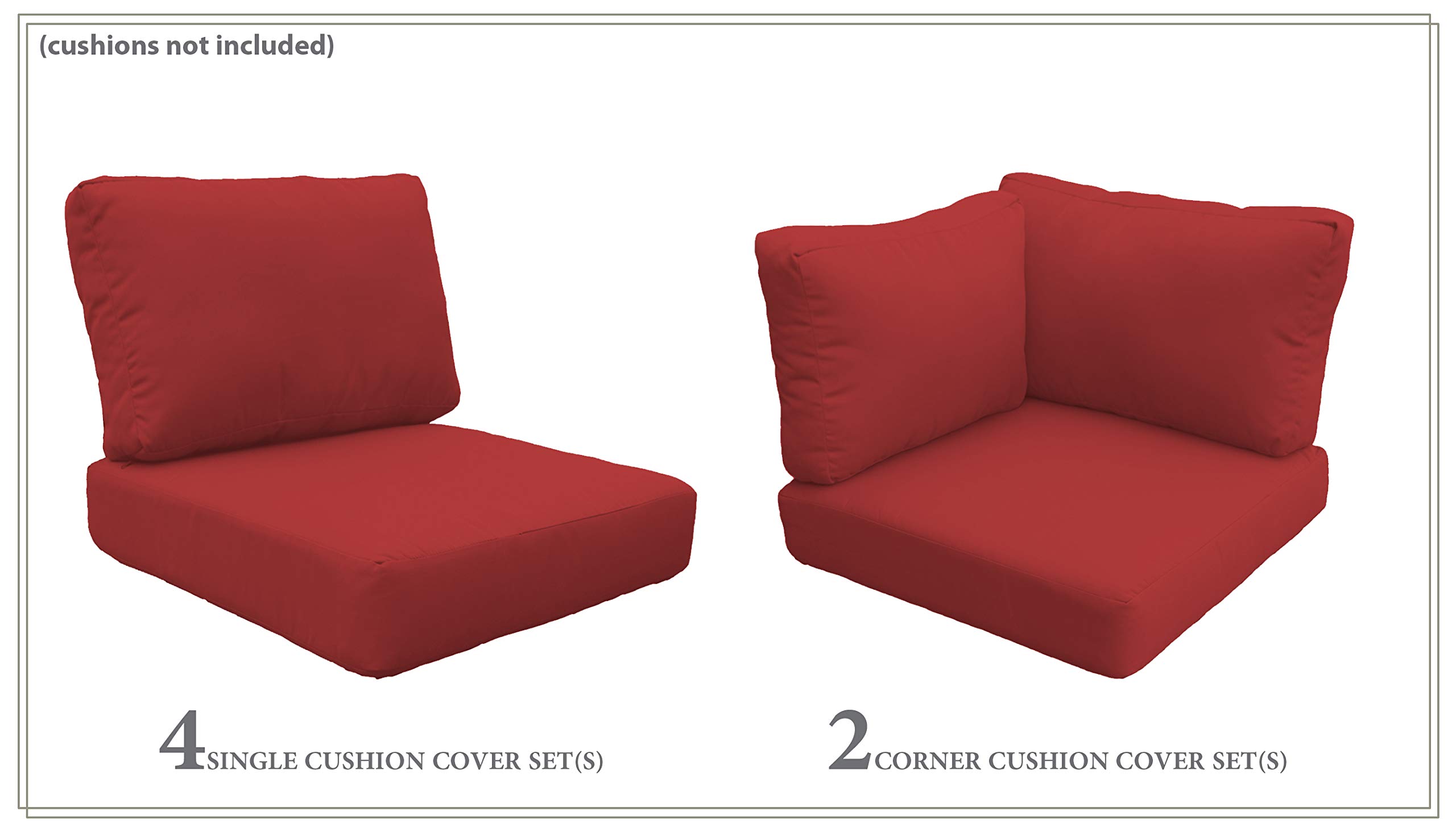 TK Classics High Back Cover Set in Terracotta for VENICE-07e Patio Furniture - Waterproof Outdoor Cushion Slipcover Replacement (Cushions Not Included) - Perfect for Poolside Lounging, Garden Decor & Patio Furniture Protection