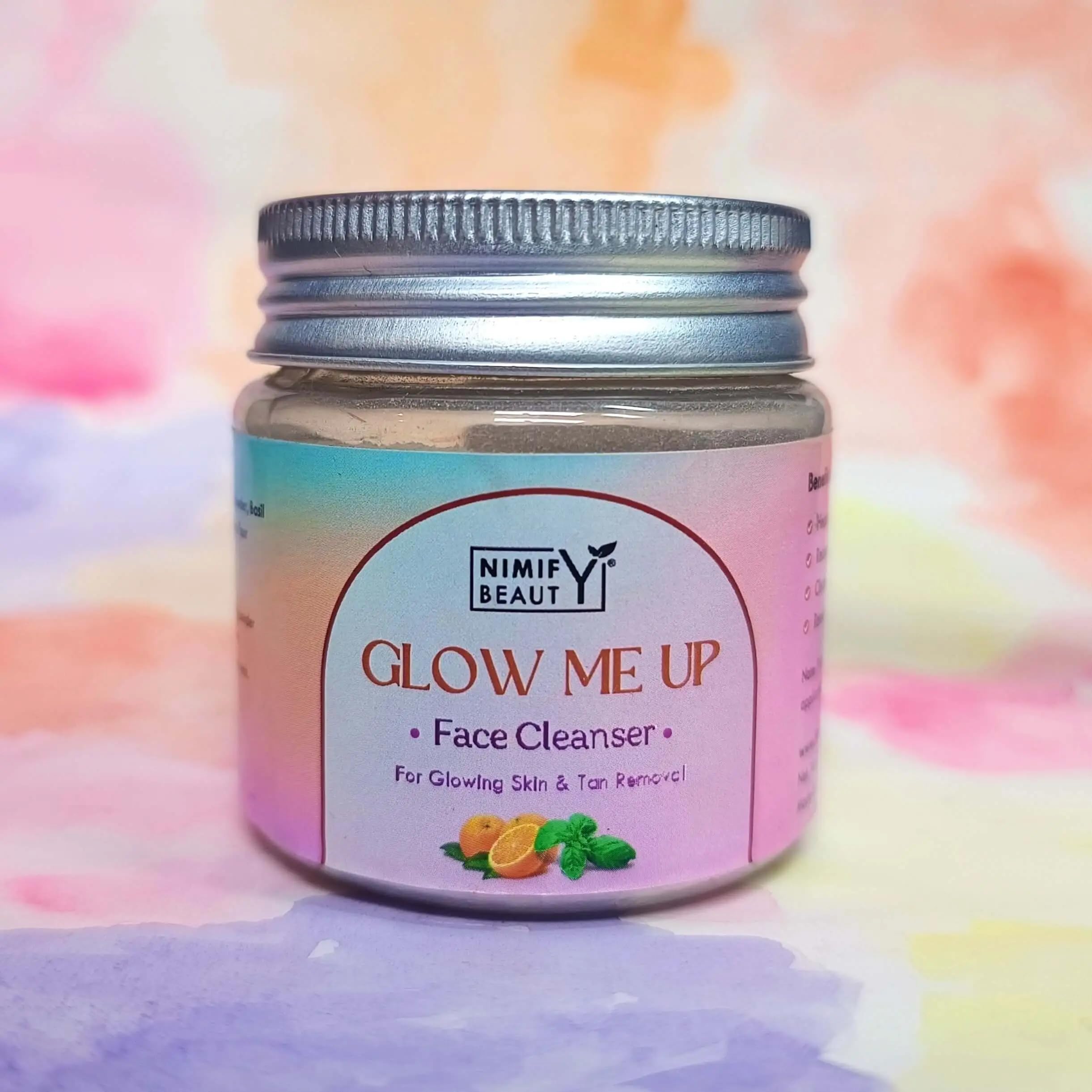 Nimify Beauty Glow Me Up Face Cleanser - Paraben-Free 50g for Radiant & Dull Skin | Gentle Daily Cleansing for Brighter Complexion | Perfect for Morning & Night Skincare Routine