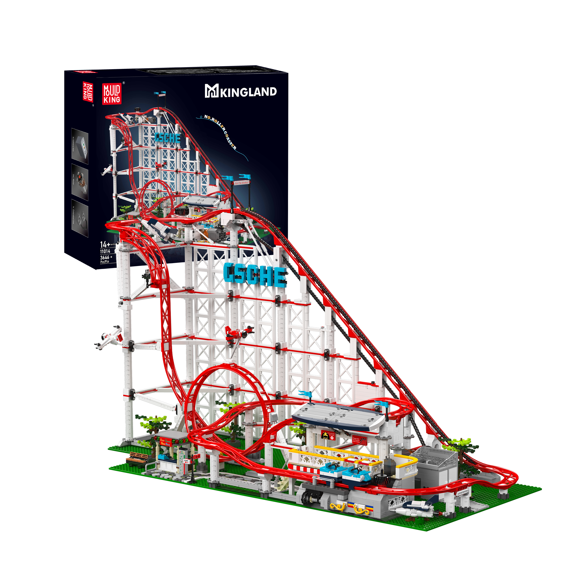 MOULD KING 11014 Motorized Roller Coaster Building Set - 3,646 Piece STEM Toy for Adults & Teens | DIY Model Kit for Home Decoration, Gift & Educational Play