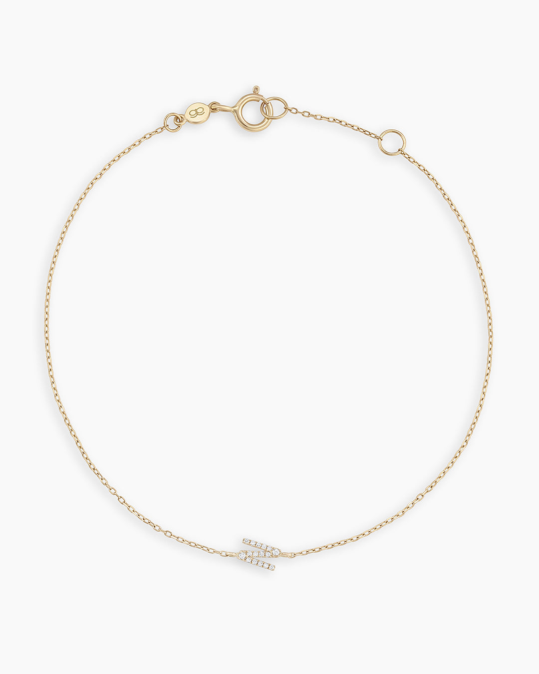 Diamond Pavé Alphabet Bracelet - Personalized Initial Letter Bracelet for Women, Sterling Silver or Gold Plated, Elegant Gift for Birthday, Anniversary, Valentine's Day | Perfect for Everyday Wear & Special Occasions