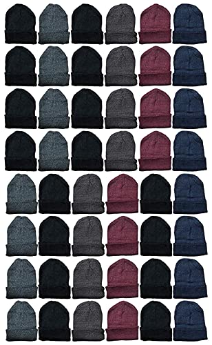 60 Packs Assorted Beanies