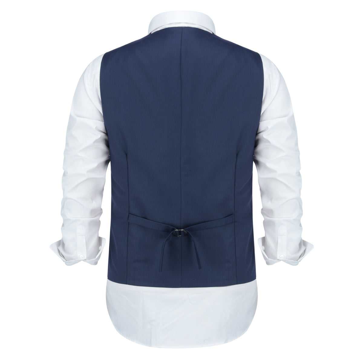 Men's Notch Lapel Patchwork Vest in Navy Blue - Stylish Layering Piece for Business Casual & Fall Fashion