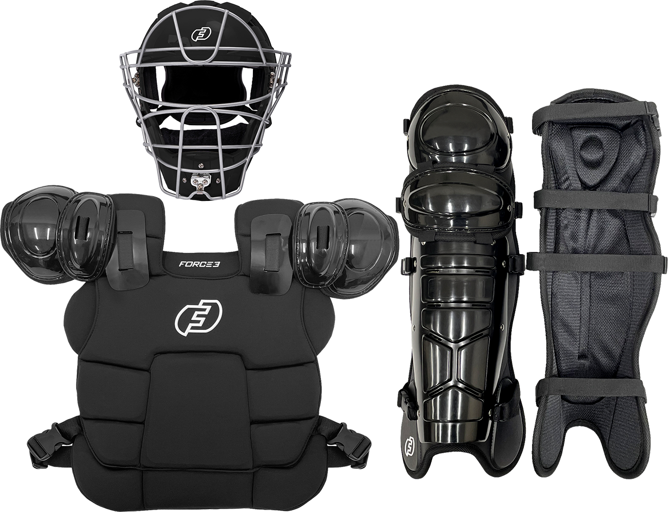FORCE3 Ultimate Umpire Defender Helmet Set - Baseball Umpire Protective Gear with Face Mask & Chest Protector - Perfect for MLB, NCAA & Youth Baseball Games