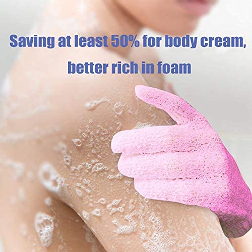 Exfoliating Gloves for Body Scrub - Double Sided Bath Mitts for Dead Skin Removal - Spa & Shower Exfoliator - Pack of 1 - Perfect for Home Spa, Dry Brushing & Smooth Skin Care Routine