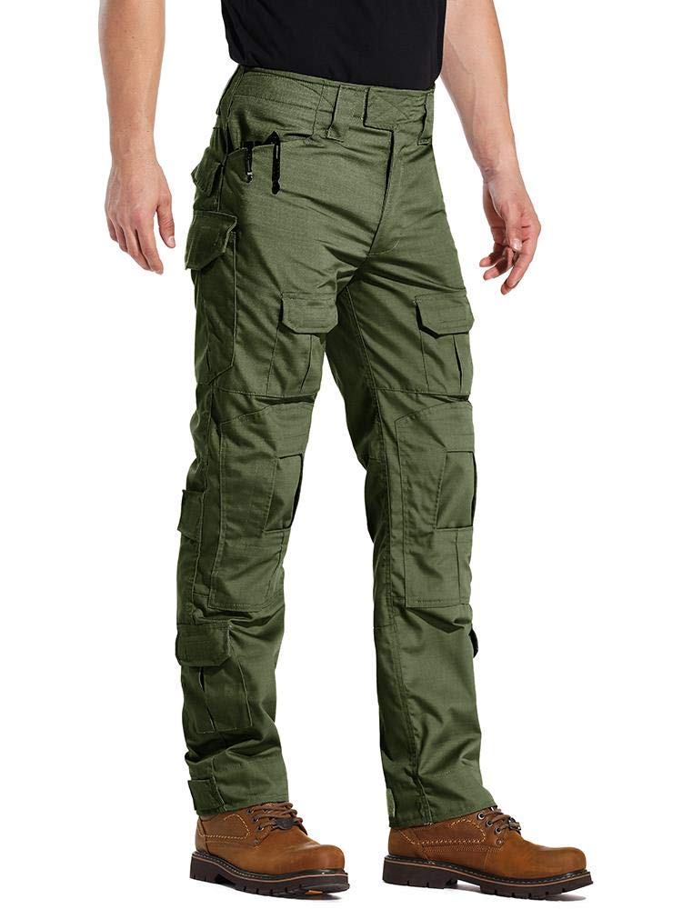 AKARMY Men's Tactical Cargo Pants - Military Ripstop Camouflage Work Pants with Multiple Pockets | Outdoor Hiking, Hunting & Casual Wear