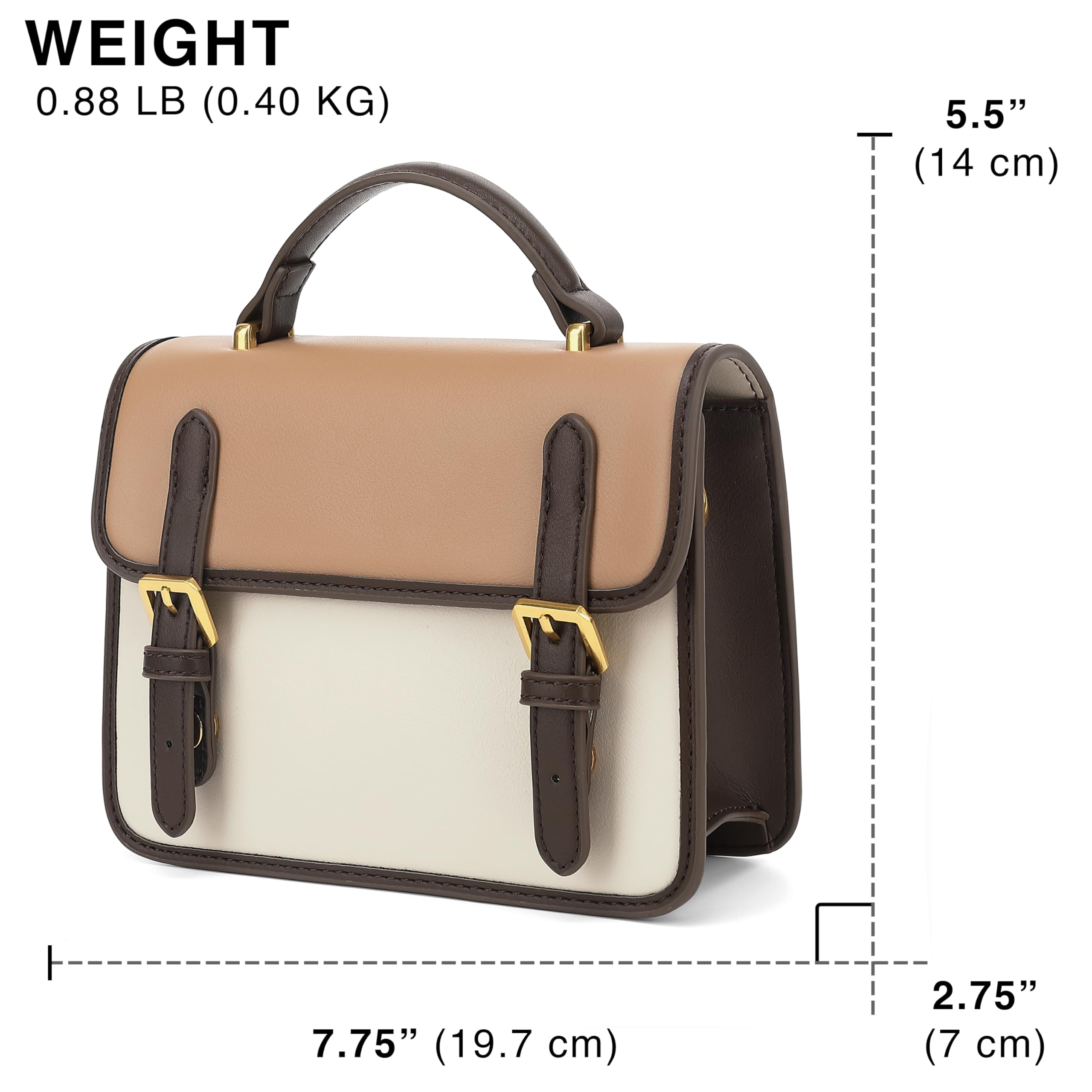 Stylish Scarleton Crossbody Bags for Women - Structured Mini Satchel Purse with Top Handle Shoulder Strap (H2077) | Perfect for Work, Travel & Everyday Use