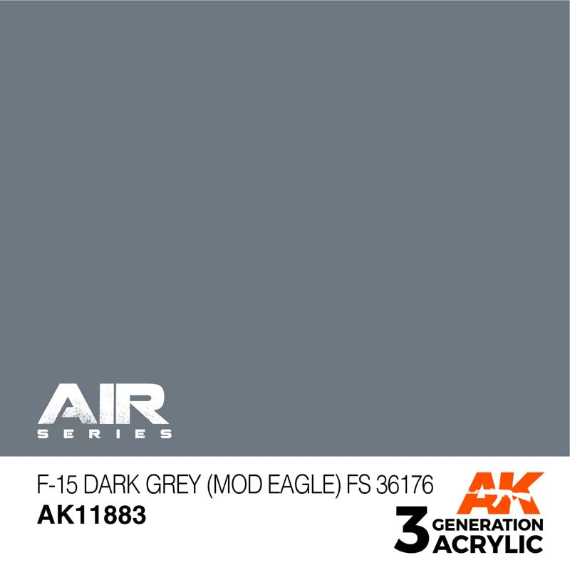 AK Air F-15 Dark Grey (Mod Eagle) FS 36176 - 1/48 Scale Model Aircraft Kit for Collectors & Hobbyists - Perfect for Display, Military Enthusiasts & Aviation Lovers