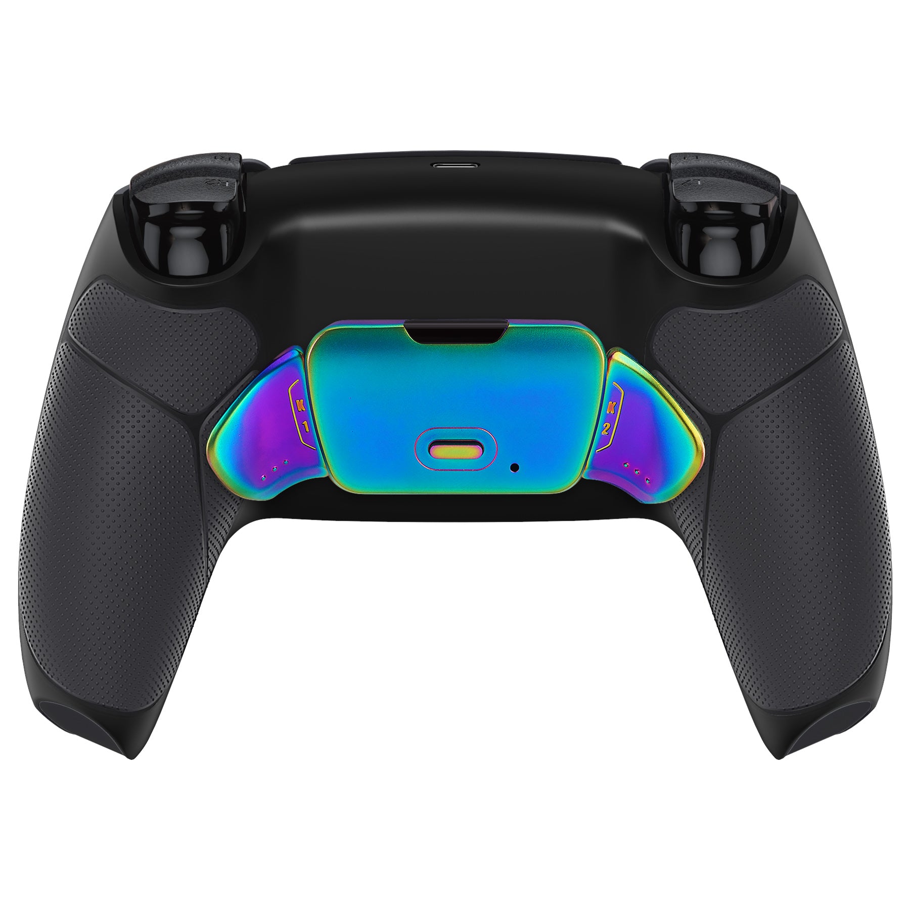 eXtremeRate Rainbow Aura Blue & Purple Metal Buttons (RMB) V3 Remap Kit for PS5 Controller BDM-030/040/050 - Rubberized Black - Custom Gaming Mod for Enhanced Playstation 5 Experience