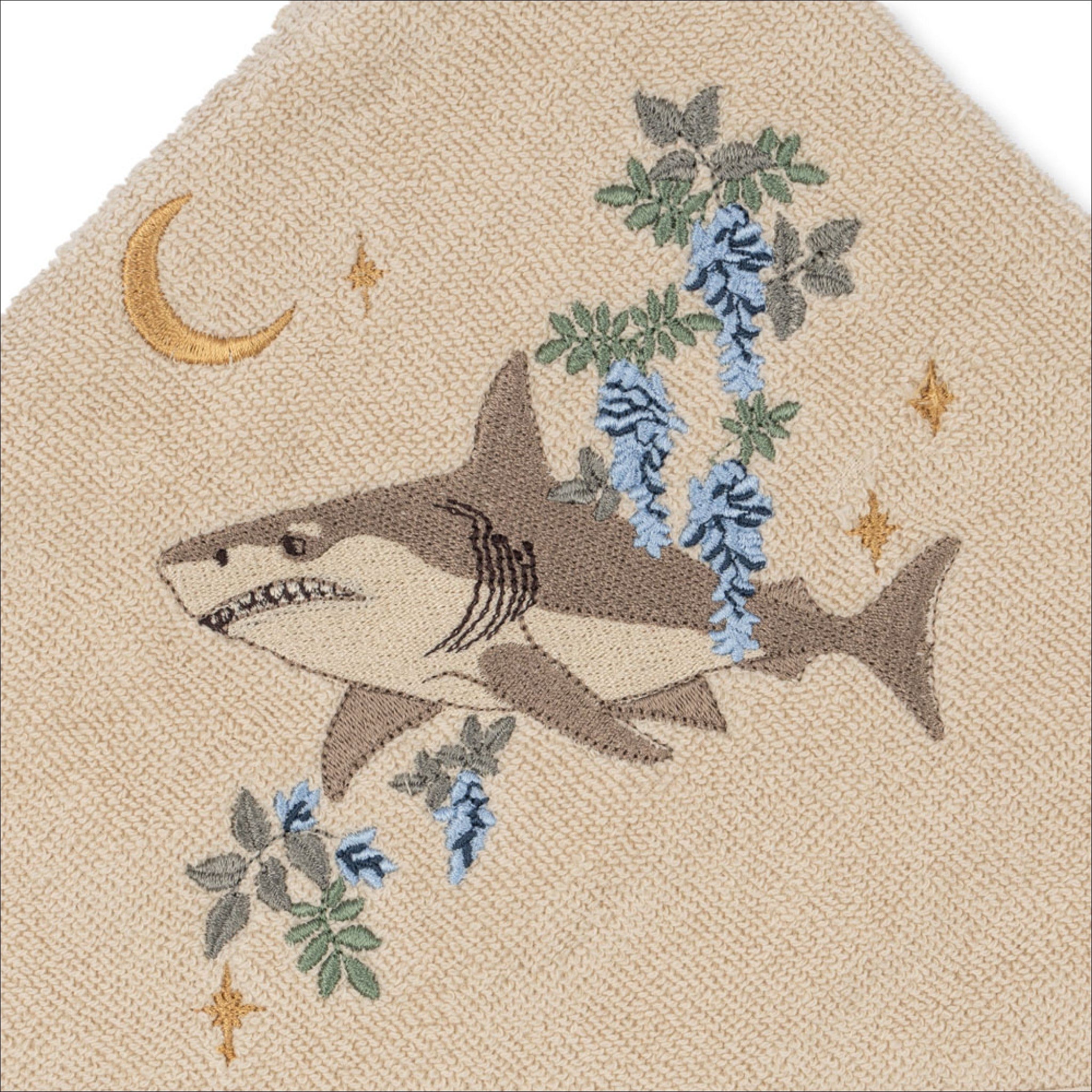 Organic Cotton Baby Towel with Embroidery - GOTS Certified, 85x85cm - Soft & Absorbent for Newborns, Infants - Perfect for Bath Time, Beach, Pool & Summer Outings