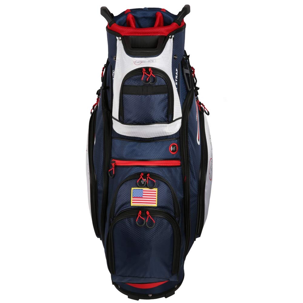 Ram Golf FX Deluxe 14-Way Divider Golf Cart Bag with USA Flag - Perfect for Tournaments and Weekend Rounds