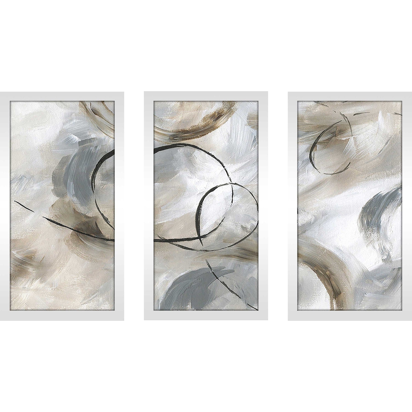Allegro 3-Piece Acrylic Wall Art Set - Modern Abstract Prints for Living Room, Bedroom & Office Decor